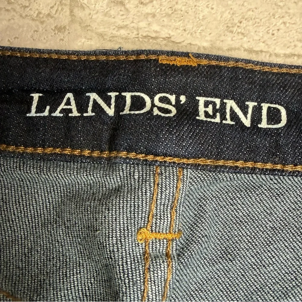 Lands' End Jeans 8 Blue Dark Wash Straight Leg Fit 2 Stretch Denim NEW NWOT😍 - Picture 5 of 13